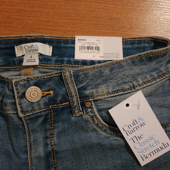 NEW Bermuda Shorts Croft & Barrow Classic Stretch - Size 6 - Picture 4 of 9